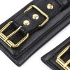 Banoch Anklecuff gold zwarte enkelboeien leer met goud 987101374 3