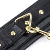 Banoch Anklecuff gold zwarte enkelboeien leer met goud 987101374 5