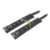 Banoch Anklecuff gold zwarte enkelboeien leer met goud 987101374 7