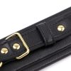 Banoch Anklecuff gold zwarte enkelboeien leer met goud 987101374 9