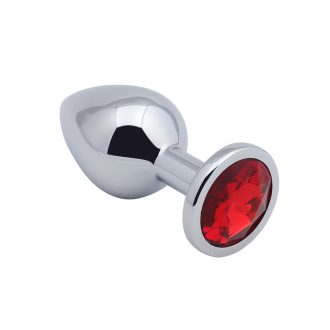 Banoch Buttplug Aurora Red Medium Metalen buttplug Diamant steen Rood 987101177