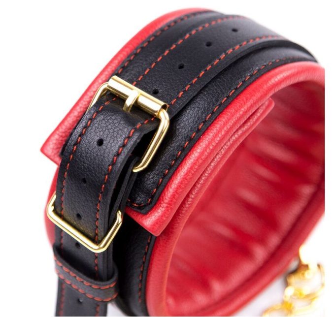 Banoch Collar leash Gold Halsband en Riem Rood met goud 987101332 4