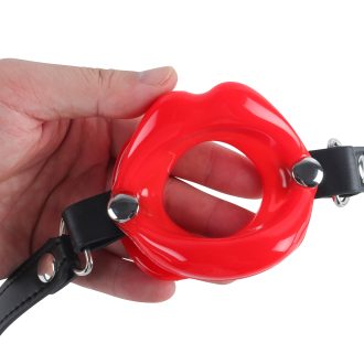 Banoch Gag kissy lips Rood bondage in hand