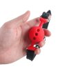 Banoch   ballgag siliconen small   rood Ø 3,5 cm in hand