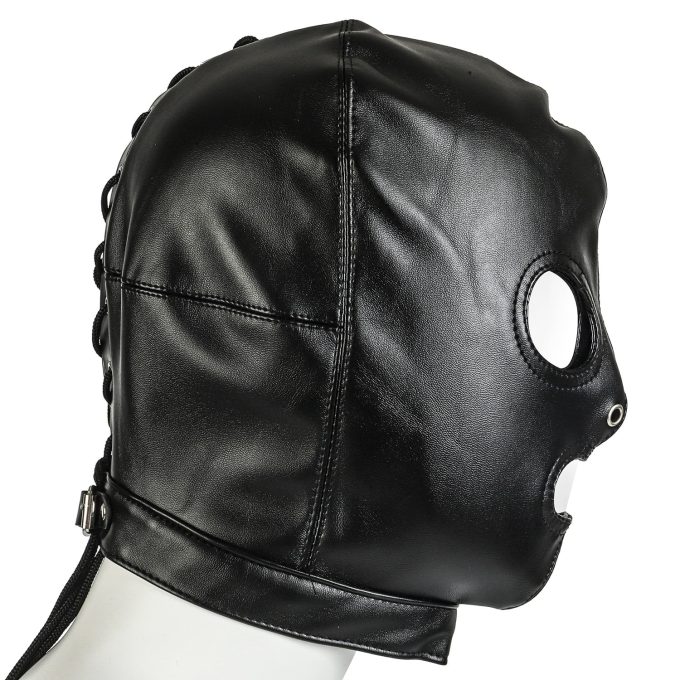 Banoch bondagemasker zwart imitatieleer 987101153 3 Banoch bondagemasker zwart imitatieleer 987101153 3