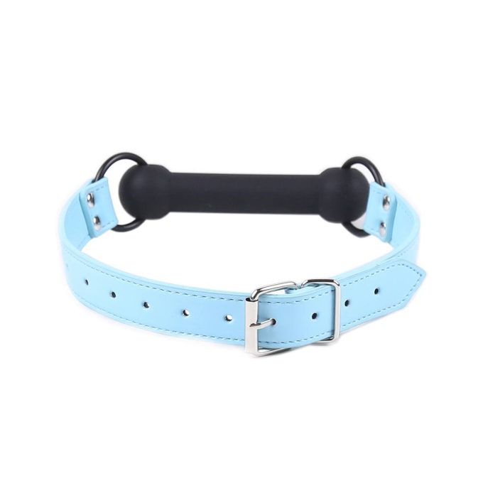 Banoch mondknevel recht siliconen blauw bit gag 987101354 4