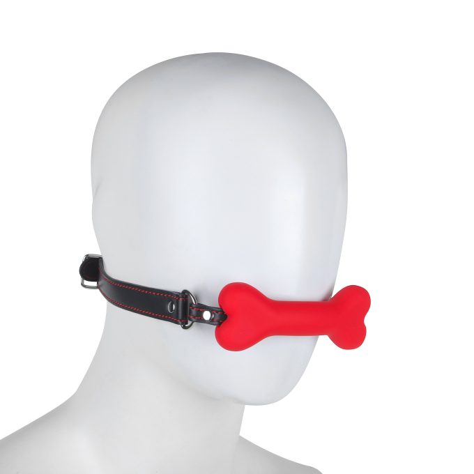 Banoch   mouthgag bone   siliconen gag bot   rood   bdsm (7)