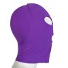 Banoch spandex purple bondage hood with opening 987101307 3