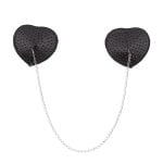 Pinch Attached heart Black hartvormige tepelkwastjes Zwart tepelversiering tepelsticker 987101407 1