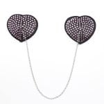 Pinch Attached heart BlackClear hartvormige tepelkwastjes ZwartHelder tepelversiering tepelstickers 987101408 1 1