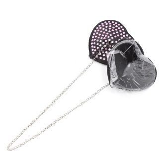 Pinch Attached heart BlackClear hartvormige tepelkwastjes ZwartHelder tepelversiering tepelstickers 987101408 4