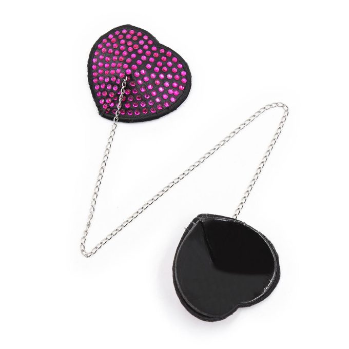 Pinch Attached heart BlackPurple hartvormige tepelkwastjes ZwartPaars tepelversiering nipple tassels 987101410 4 Pinch Attached heart BlackPurple hartvormige tepelkwastjes ZwartPaars tepelversiering nipple tassels 987101410 4