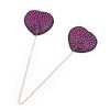 Pinch Attached heart BlackPurple hartvormige tepelkwastjes ZwartPaars tepelversiering nipple tassels 987101410 5 Pinch Attached heart BlackPurple hartvormige tepelkwastjes ZwartPaars tepelversiering nipple tassels 987101410 5