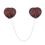 Pinch Attached heart BlackRed hartvormige tepelkwastjes ZwartRood tepelversiering tepelsticker 987101411 2 2