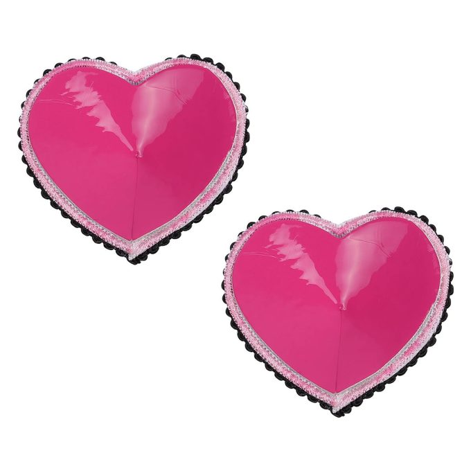 Pinch Boudoir Heart Ribbon Tepelversiering Strik ZwartRoze tepelplakker 987101494 achterkant Pinch Boudoir Heart Ribbon Tepelversiering Strik ZwartRoze tepelplakker 987101494 achterkant