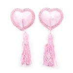 Pinch Burlesque Heart Pink Ribbed Tepelkwastjes Hart Roze 987101573