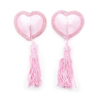 Pinch Burlesque Heart Pink Ribbed Tepelkwastjes Hart Roze 987101573