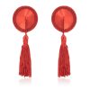 Pinch Burlesque Round Red Ribbed Tepelkwastjes rond Rood 987101578