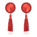 Pinch Burlesque Round Red Ribbed Tepelkwastjes rond Rood 987101578