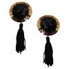 Pinch Burlesque Round Sparkling Tepelkwastjes Rond Zwartgoud tepelplakker nipple tassel 987101495 4