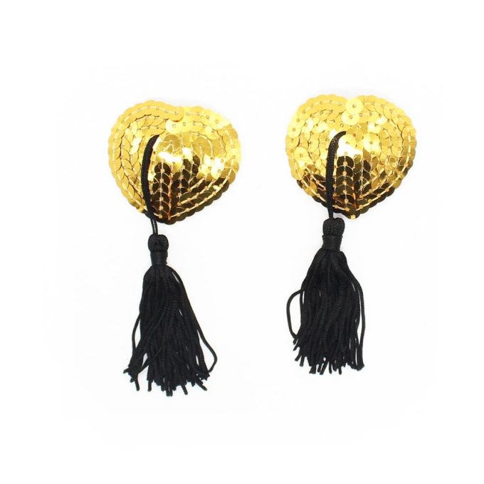 Pinch Burlesque Shining Heart GoldBlack Tepelkwastjes Hart GoudZwart tepelkwasten 987101391 2