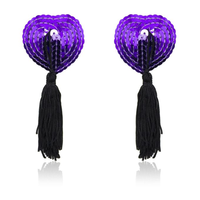Pinch Burlesque Shining Heart PurpleBlack Tepelkwastjes Hart PaarsZwart nipple tassels 987101395 1 Pinch Burlesque Shining Heart PurpleBlack Tepelkwastjes Hart PaarsZwart nipple tassels 987101395 1