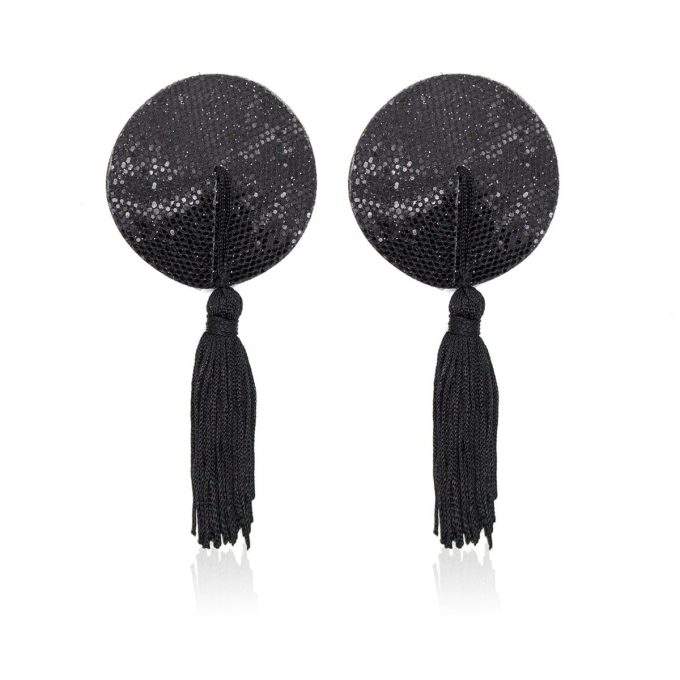 Pinch Burlesque round diamond black Ronde tepelkwastjes Zwart tepelversiering tepelkwasten 987101401 4 Pinch Burlesque round diamond black Ronde tepelkwastjes Zwart tepelversiering tepelkwasten 987101401 4
