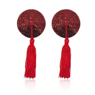 Pinch Burlesque round diamond red Ronde tepelkwastjes Rood tepelversiering tepelkwast 987101403 8