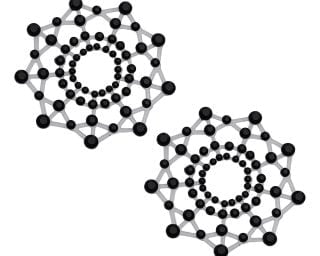 Pinch - Nipple Sticker Black Diamond -Zwart