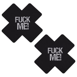 Pinch Nipple Sticker Fuck Me Tepel Plakker Zwart 987101480 tepelstickers 1