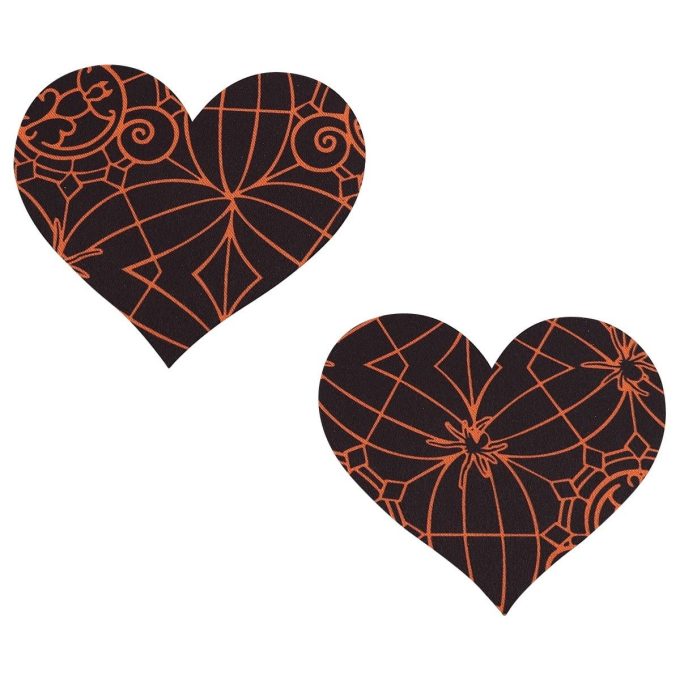 Pinch Nipple Sticker Little Spider Heart Tepel Plakker Hart GoudZwart tepelsticker 987101458 1