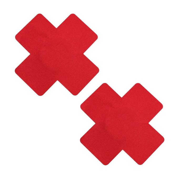 Pinch Nipple Sticker Plain Cross Tepel Plakker Kruis Rood tepelsticker 987101442 1