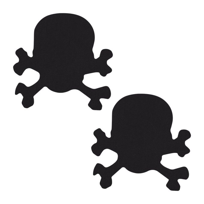 Pinch - Nipple Sticker Skull - Zwart