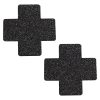 Pinch - Nipple Sticker Sparkle Cross - Zwart