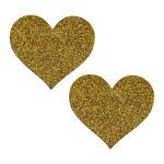 Pinch Nipple Sticker Sparkle Heart Tepel Plakker Hart Goud 987101451 1