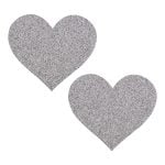 Pinch - Nipple Sticker Sparkle Heart - Zilver