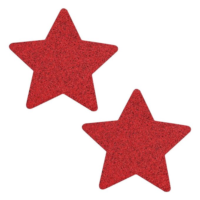 Pinch Nipple Sticker Sparkle Star Tepel Plakker Ster Rood tepelstickers 987101454 1