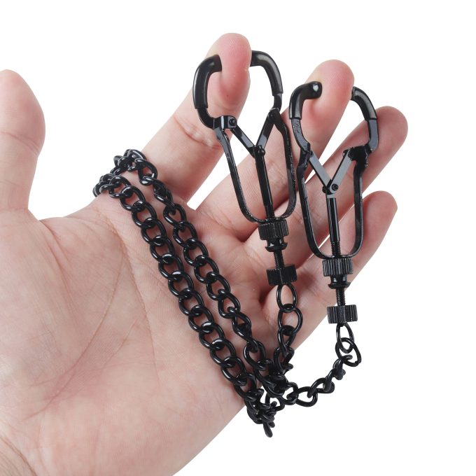 Pinch Tepelklemmen   Pinces de Q. Noir   bauhaus   Verstelbaar   Ketting  Zwart (3)