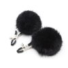 Pinch Tepelklemmen Verstelbare tepelklem met fluffy bol zwart 987101357