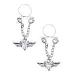 Pinch indiscrets nip Jewel tepelhanger Doorzichtig hart met vleugels 987101523
