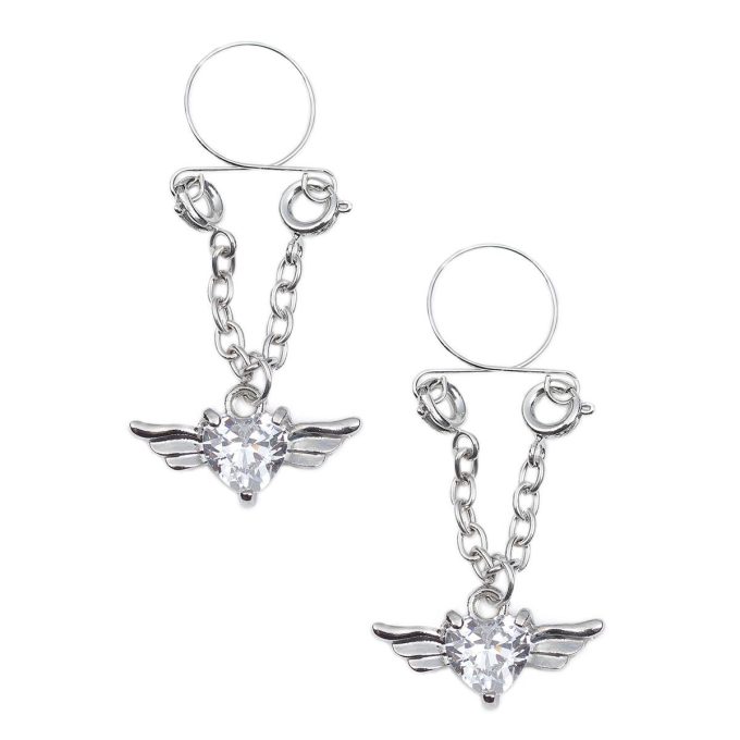 Pinch indiscrets nip Jewel tepelhanger Doorzichtig hart met vleugels 987101523 Pinch indiscrets nip Jewel tepelhanger Doorzichtig hart met vleugels 987101523