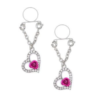 Pinch indiscrets nip Jewel tepelhanger Hart met paarse roos 987101525
