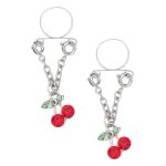 Pinch indiscrets nip Jewel tepelhanger Kers rood met groen blaadje 987101527