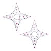 Pinch indiscrets open nip sticker tepelsticker Ster roze met doorzichtige steentjes 987101545