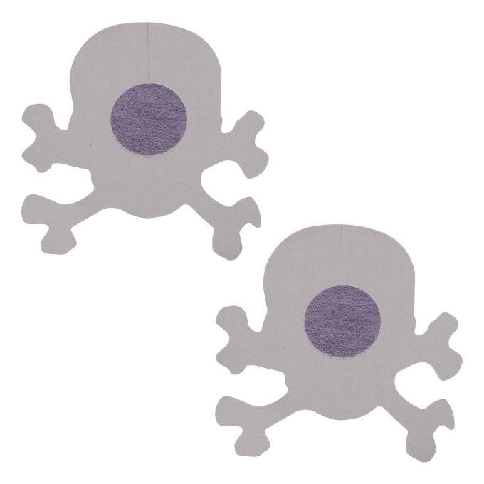 Pinch - Nipple Sticker Skull -Doodshoofd Paars