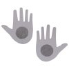 achterkant hand tepelsticker achterkant hand tepelsticker