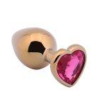 Banoch Buttplug Coeur d Or Rose Small Goud Metaal Hart Diamant Steen Roze 98710615