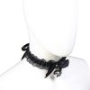 Banoch Lace collar bell halsband kant met zilveren bel 987101698 5