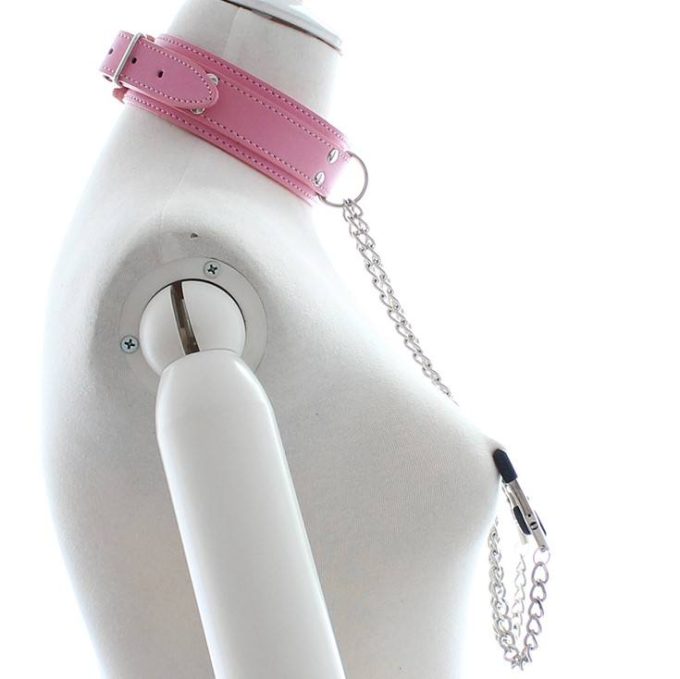 Banoch Collar Clamps Girly Pink roze halsband met tepelklemmen 987101683 4 Banoch Collar Clamps Girly Pink roze halsband met tepelklemmen 987101683 4