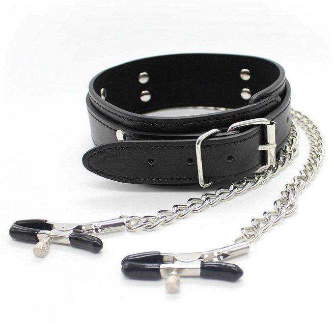 Banoch Collar Clamps Tough Black zwarte halsband met tepelklemmen 987101682 2